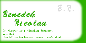 benedek nicolau business card